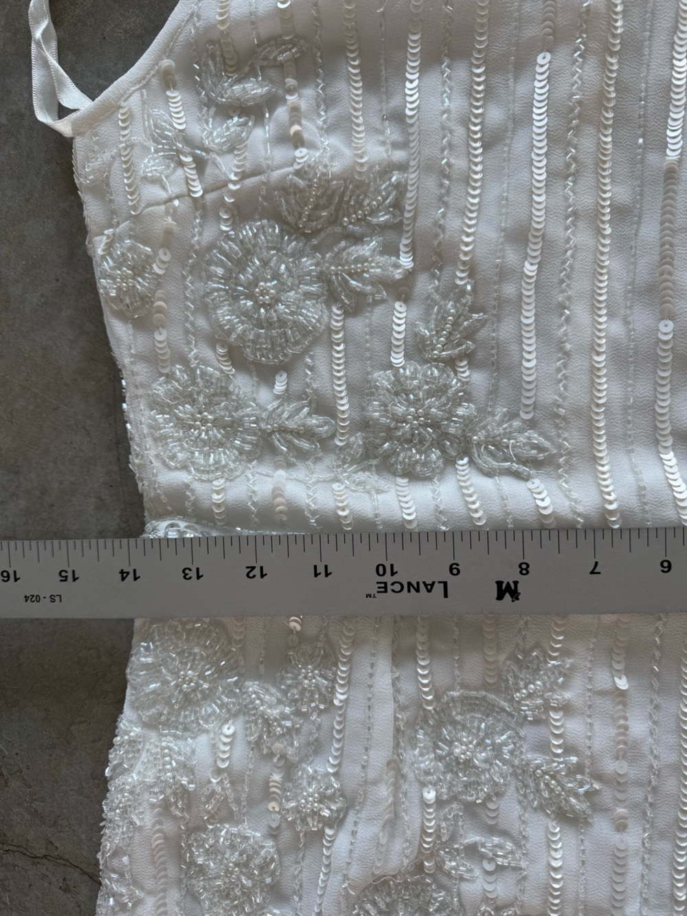 Mac Duggal Ivory Beaded Sleeveless Midi Dress - Picture 6 of 8
